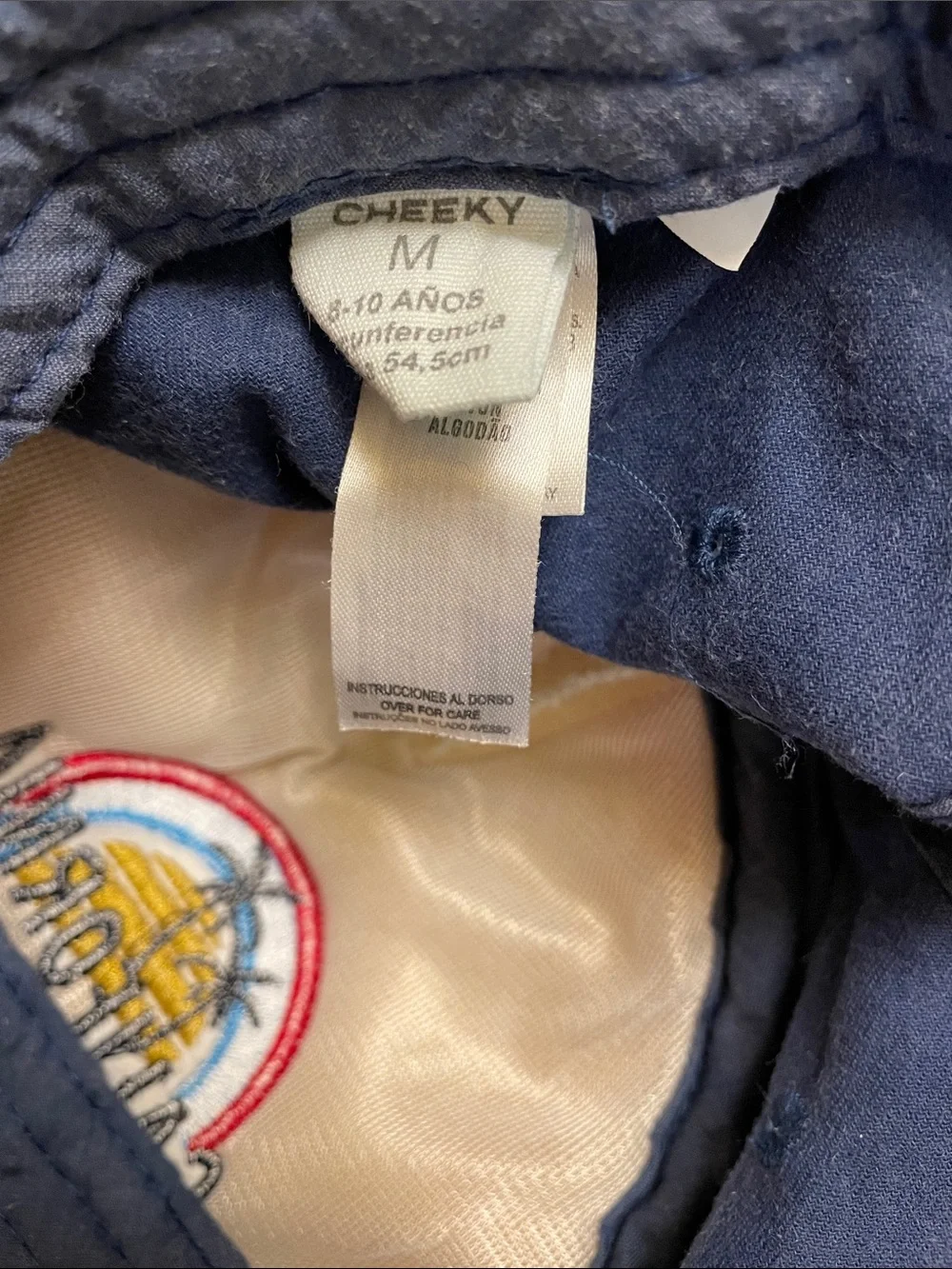 Kids California Embroidered Two-Tone Cap - Cream & Blue